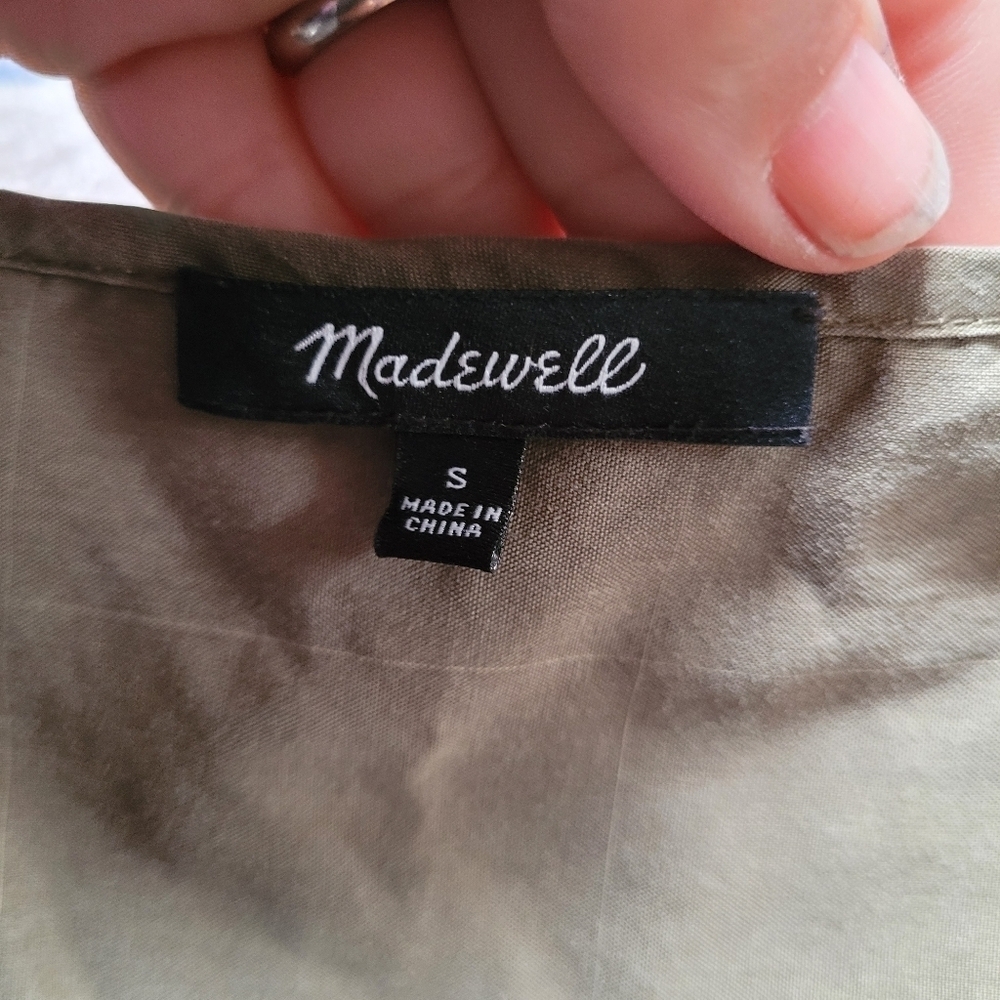 Madewell Olive Green Button-Up Jumpsuit - Picture 2 of 5